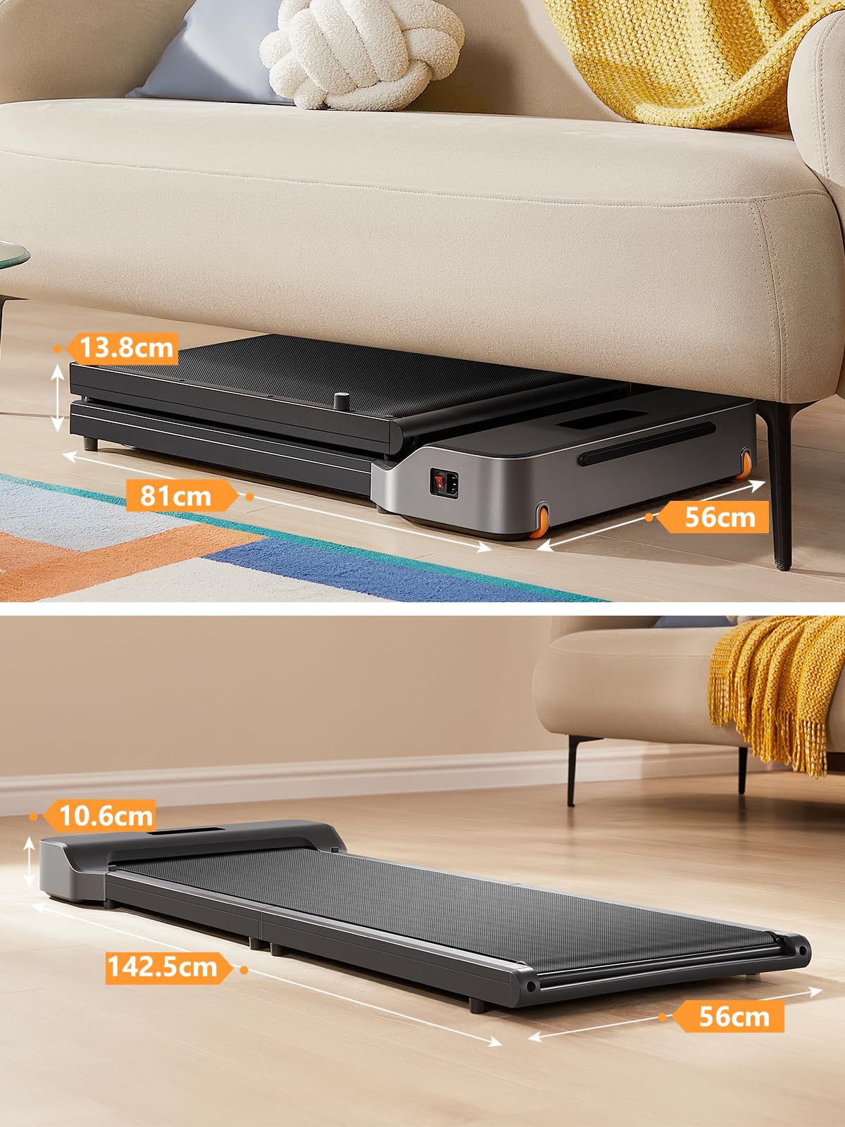 WalkingPad Z1 Folding Under-Desk Treadmill with Remote & LED Display